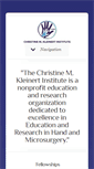 Mobile Screenshot of christinemkleinertinstitute.org