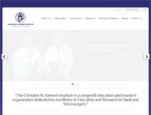 Tablet Screenshot of christinemkleinertinstitute.org